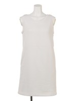 CL スウェットノースリーブAラインOP/WHT