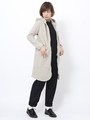 FLUFFY FULL ZIP PARKA/BEIGE