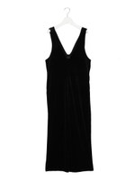 V開きサロペ/ブラック