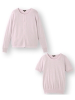 [L]シャイニーブレードニットアンサンブル/ホワイト(002)