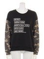 【ANAP】BOXロゴCAMOスリーブプルオーバー/BK