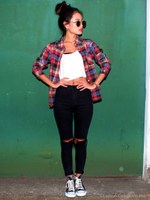 【ANAP】チェックシャツ/RD