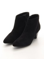 【ILIMA】ポインテッドショートブーツ/ブラックスエード