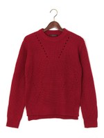 クルーN畦/ニット/キャメル