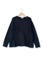 シャギーニット切り替えプルオーバー/ネイビー(093)