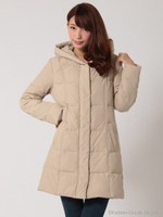 シャンブレーダウンコート/ネイビー