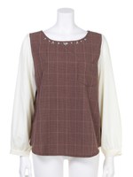 ストライプオイケ付/ブラウン