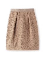 タック入りタイトレーススカート/ネイビー(493)