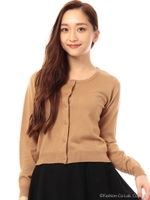 ニットクルーネックカーディガン/グレー