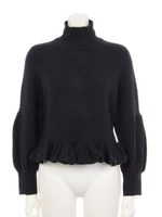 バルーンスリーブフリルニット/BEIGE