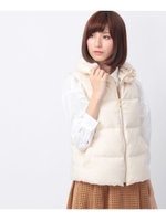 ボリューム衿ダウンベスト/アイボリー(004)