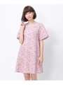 ローズプリントワンピース/ライトブルー(191)