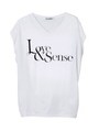 S/S V NECKED TEE LOVE SENSE/LTBLUE