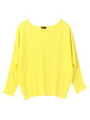 [S]オフボディシルエットニットプルオーバー/イエロー系(031)