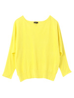 [S]オフボディシルエットニットプルオーバー/イエロー系(031)