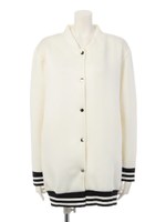 【ANAP】ライン入りリブロングブルゾン/WH