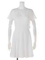 【BED＆BREAKFAST】Technorama Standard Flared Skirt Dress/WHITE