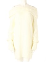 オフショルリブニット/ボルドー