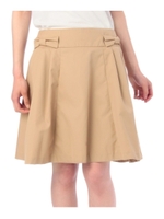 ダブルリボンつきフレアスカート/ベージュ(052)