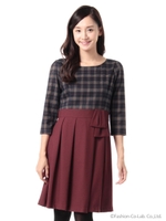 トップスチェック柄ドッキングOP 2/キナリ