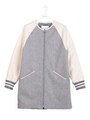 ノーカラーロングスタジャン/GRY