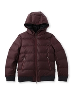 フェイクレザー中綿ブルゾン/ブラック(019)