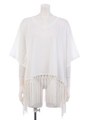 フリンジポンチョ/WH