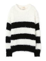 ボーダーニット/ブラック×ホワイト