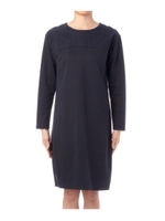 レース切り替えポンチサックワンピース/チャコールグレー(014)