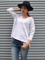 V-NECK POCKET H/S TEE/ブラック