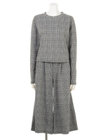 【chille anap】グレンチェックガウチョSETUP/WH