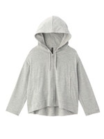 イレギュラーヘムコンパクトフードパーカ/ライトグレー(011)