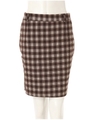 チェックタイトスカート/ブラウン