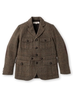 ツイードノーフォークジャケット/ブラウン系(945)