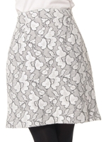 ニードルレースタイトスカート/ライトグレー