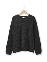 ビッグシルエットVネックニット/ブラック(019)