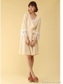 フラワーレースカシュクールワンピ/ホワイト