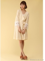 フラワーレースカシュクールワンピ/ホワイト