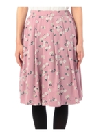 フラワー柄フレアスカート/ラズベリーピンク(173)