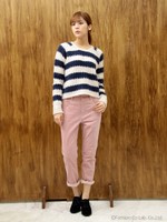 ブークレKTボーダーPO/OFF×NAVY