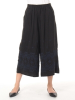 レース刺繍ギャザーパンツ/カーキ