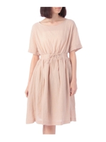 綿麻ロングワンピース/ライトベージュ(051)