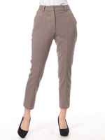 裏起毛ストライプパンツ/ベージュ