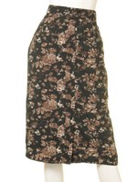 【mystic】花柄タイトスカート/カ−キ