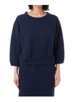 ふくれジャカード迷彩風プルオーバー/ネイビー系(093)