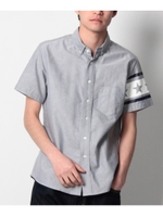 オックスカラースターラインシャツ/ブラック(019)