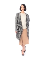 ジオメトリックフリンジカーデ/キャメル(041)