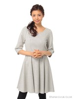 ストライプフレアOP/シロクロ