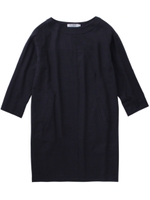 ポケットつきクルーネックワンピース/チャコールグレー(014)