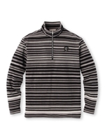 マルチボーダ―スタンドジッププルオーバー/ダークブラウン(643)